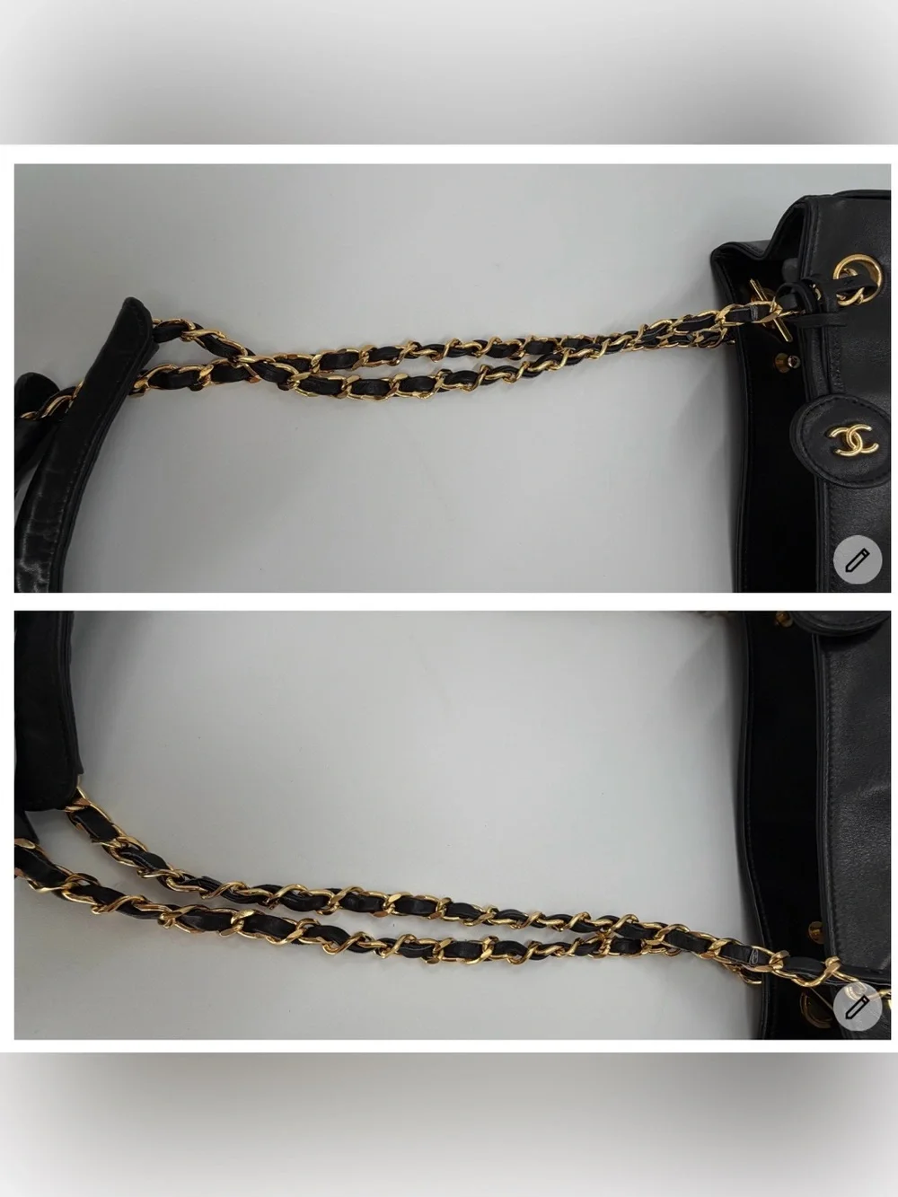CHANEL Black Vintage Shoulder Bag  W/Authenticity Card, Dust Bag and Entrupy COA